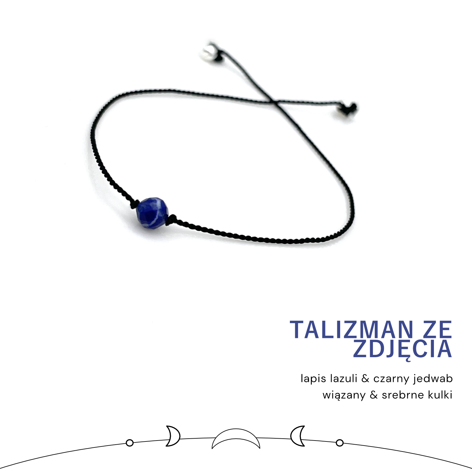 Personalizowana jedwabna bransoletka - talizman z 1 kulą - obrazek 6