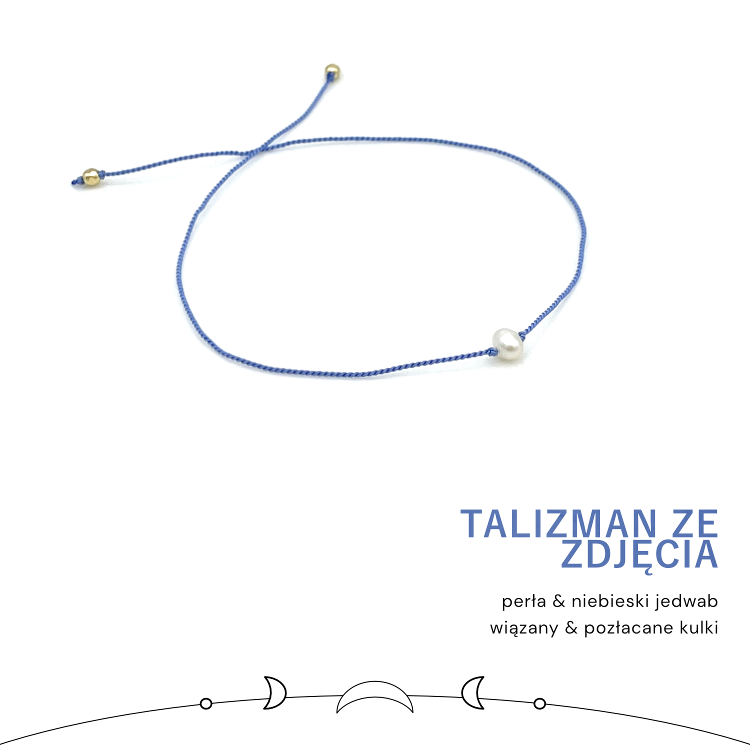 Personalizowana jedwabna bransoletka - talizman z 1 kulą - obrazek 3