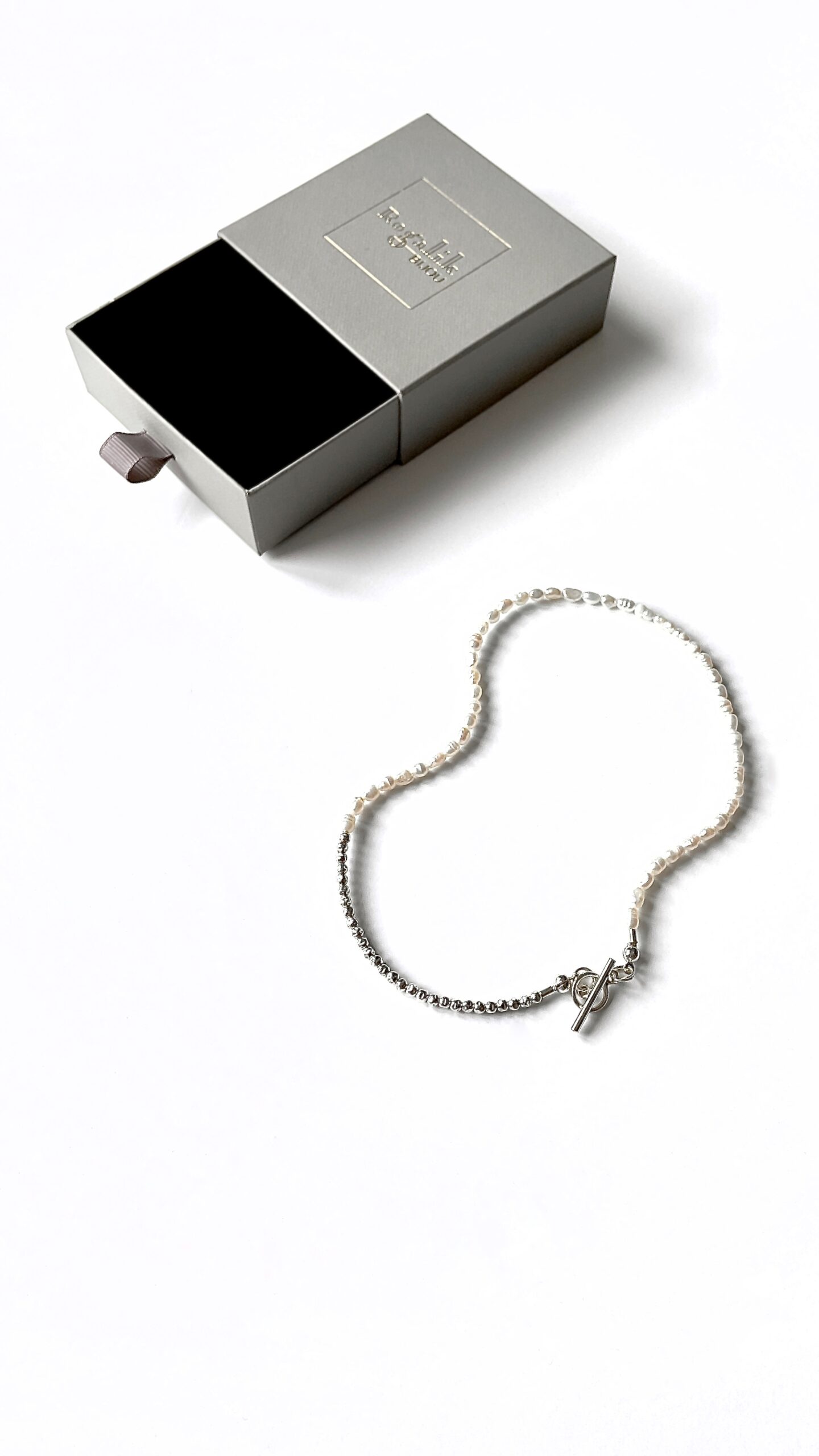 Srebrny choker / bransoletka z perłami naturalnymi - obrazek 6